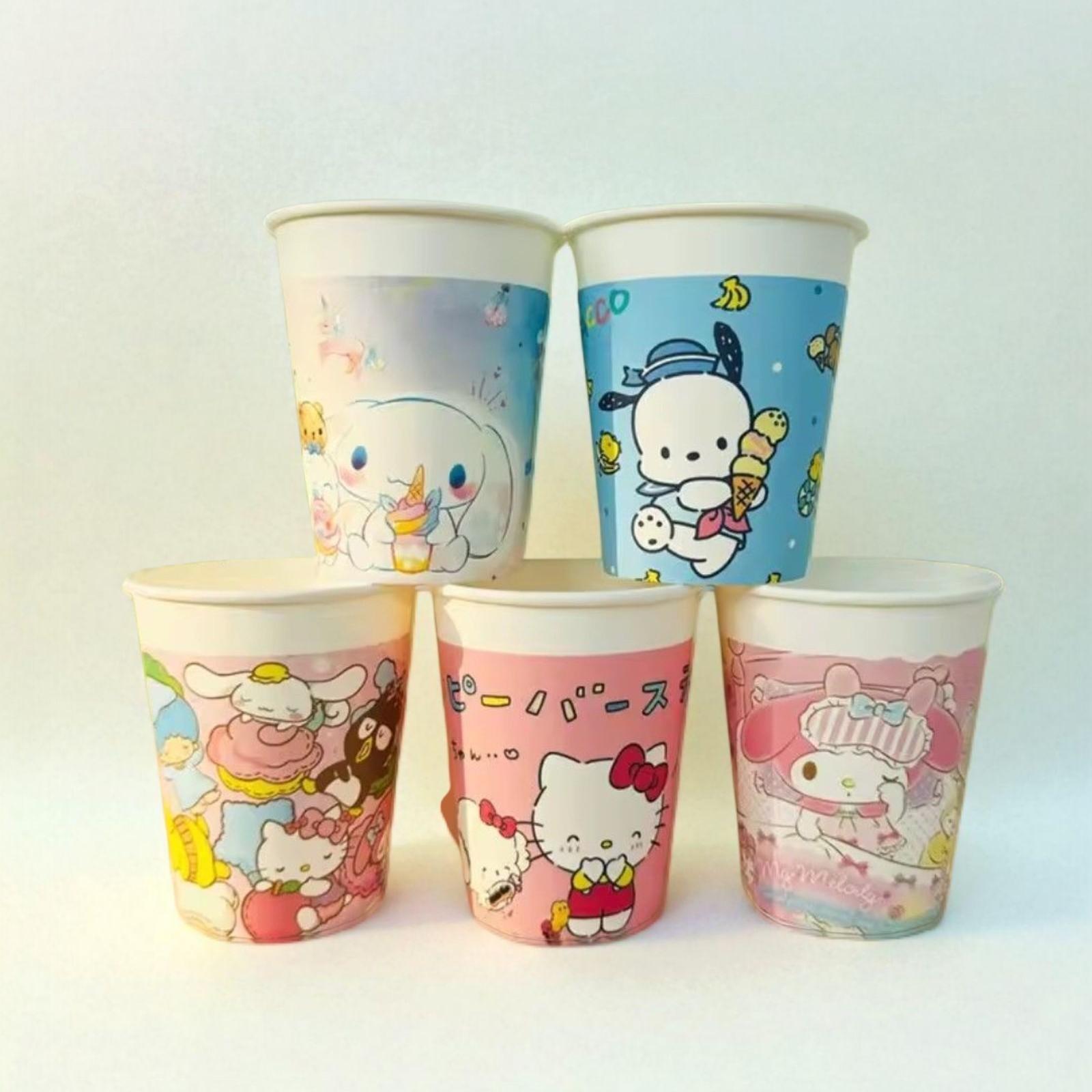 250ml Sanrio Hello Kitty 50 Pc Thick Disposable Paper Cups All Occasion Birthday