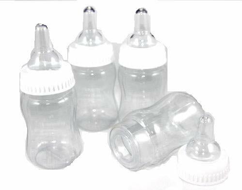 24 Fillable Bottles for Baby Shower Favors Blue Pink Party Decorations Girl Boy