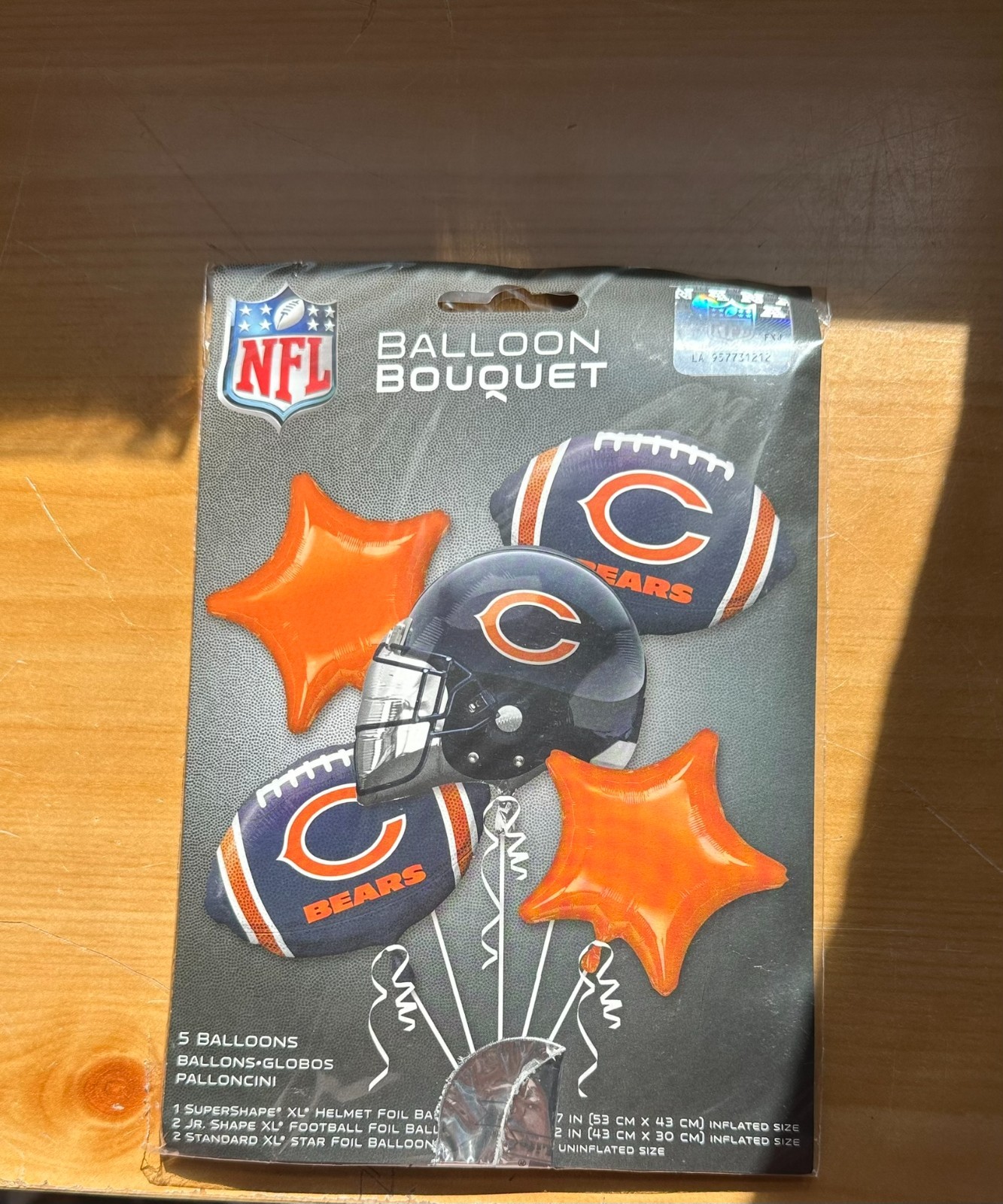 NFL 5 Piece Mylar Foil Balloon Bouquet