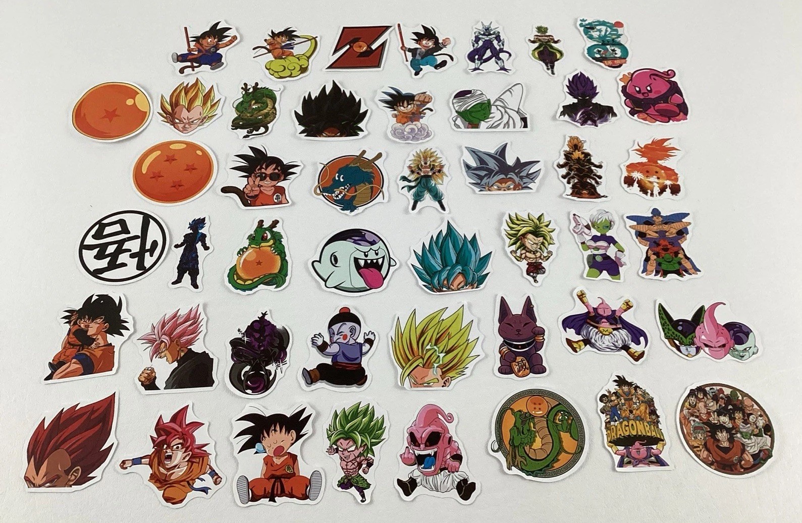 Dragon Ball Z Stickers 46 Lot Birthday Party Favors Medium Size Assorted