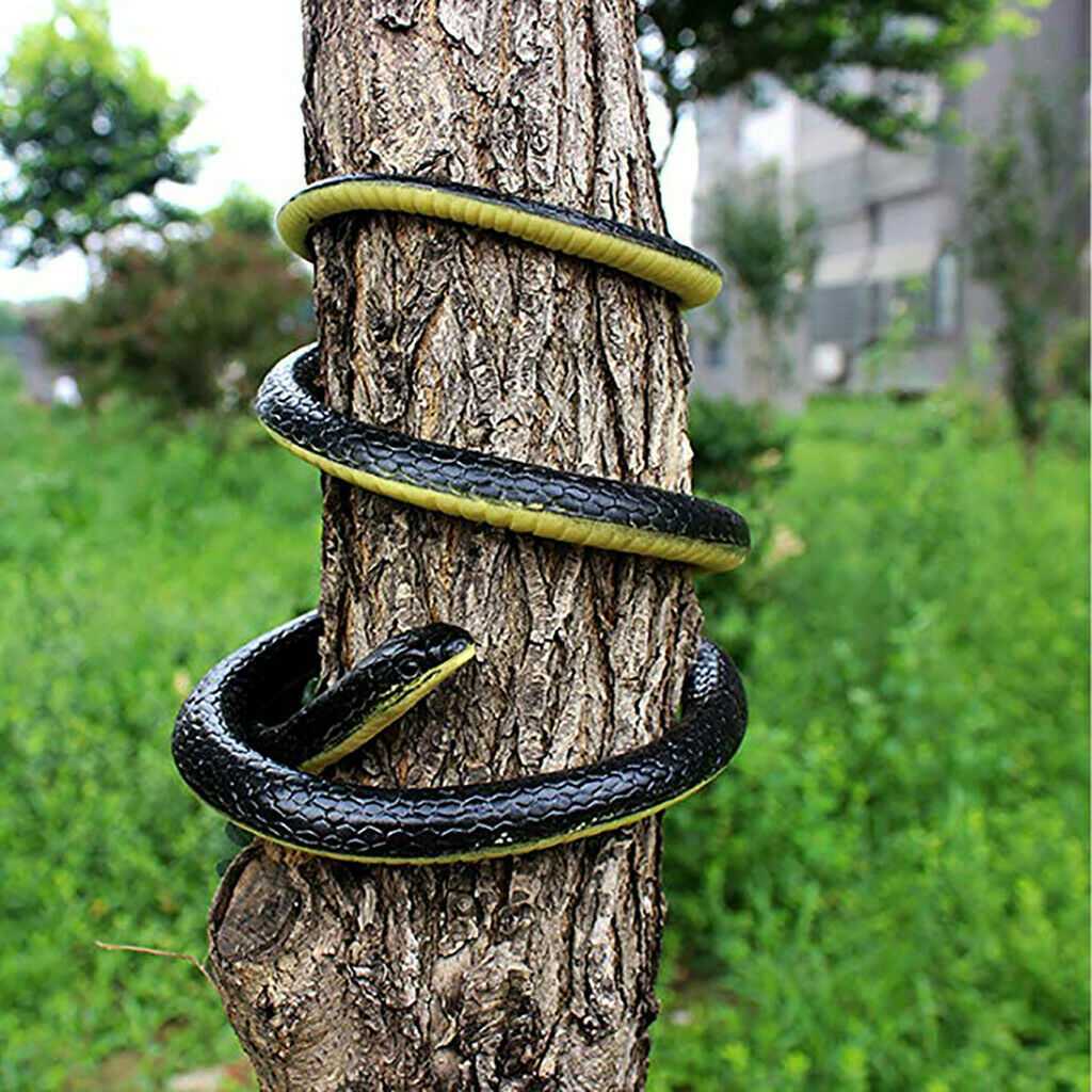 52″ Mamba Realistic Rubber Fake Snake Toy For Garden Props and Halloween Joke US