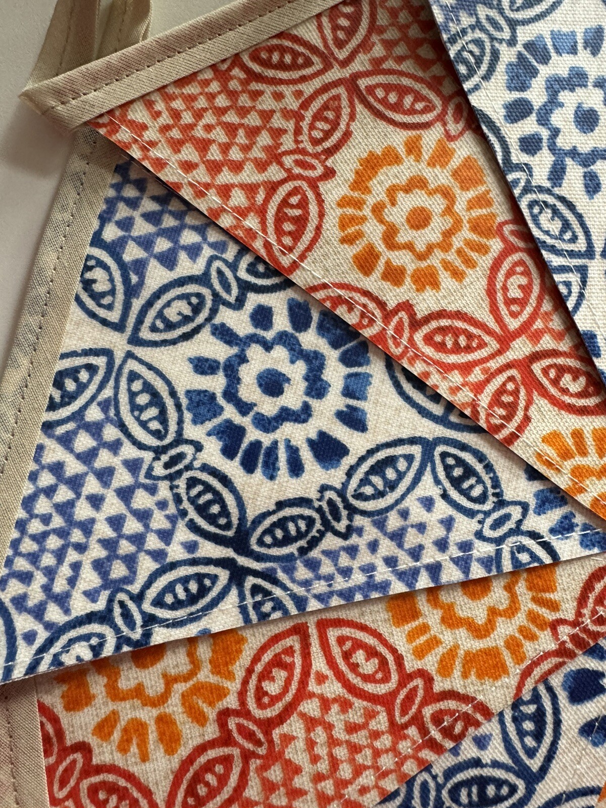 Handmade Oilcloth Bunting – Garden/Home Contemporary – 3 Meters Double Sided