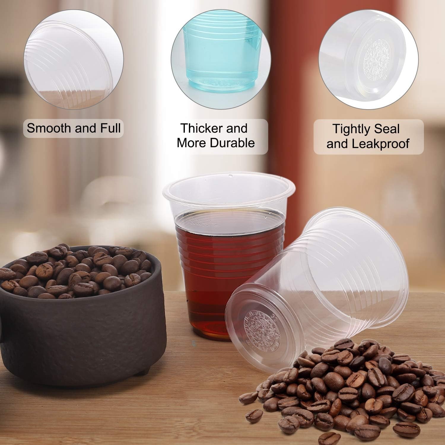 Clear Plastic Party Cups – 100 Pack, 8 Oz Each