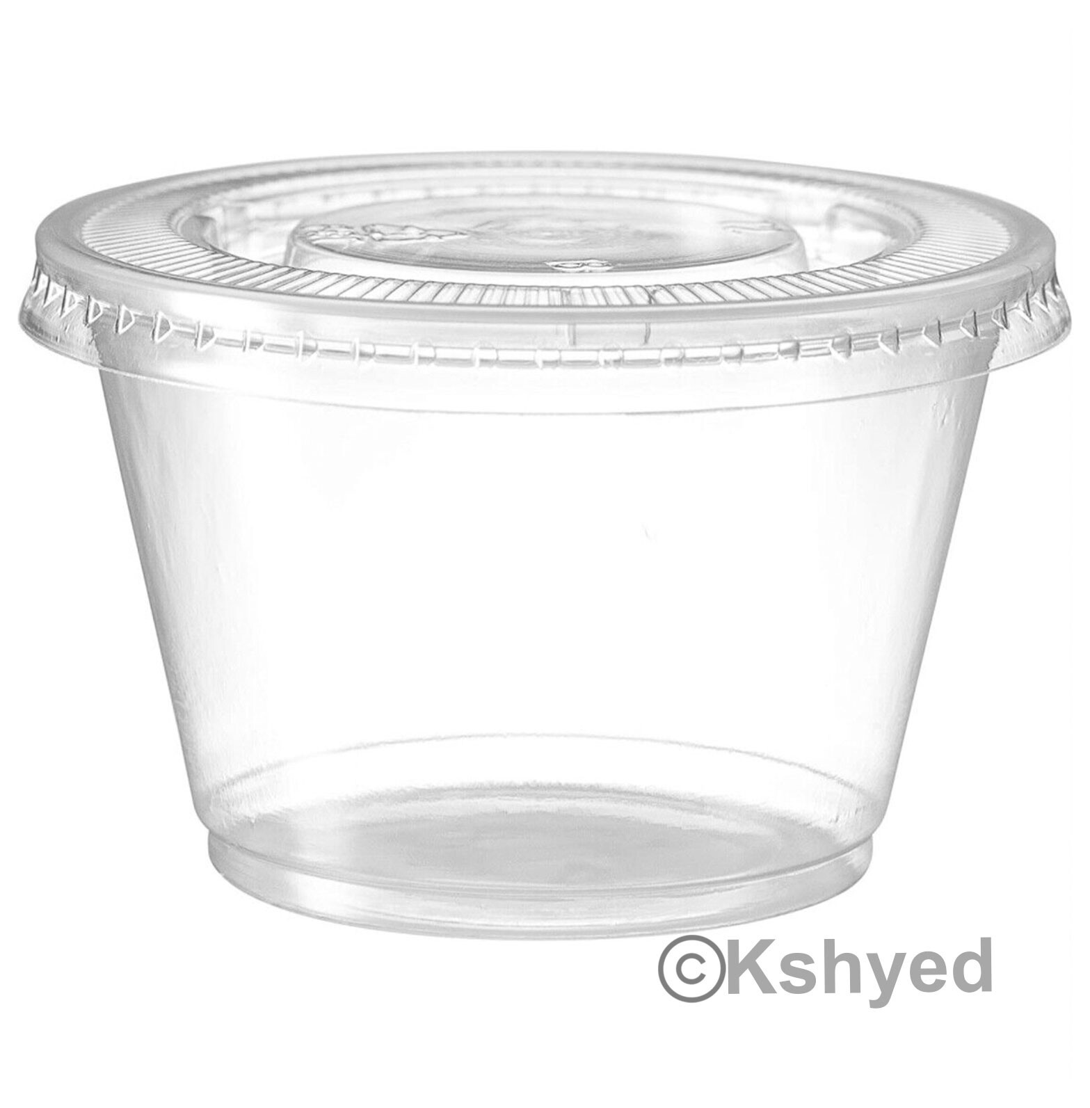 16 PCS Clear Shot Plastic Disposable Portion Cups With Lids In Bag 4 Oz – New