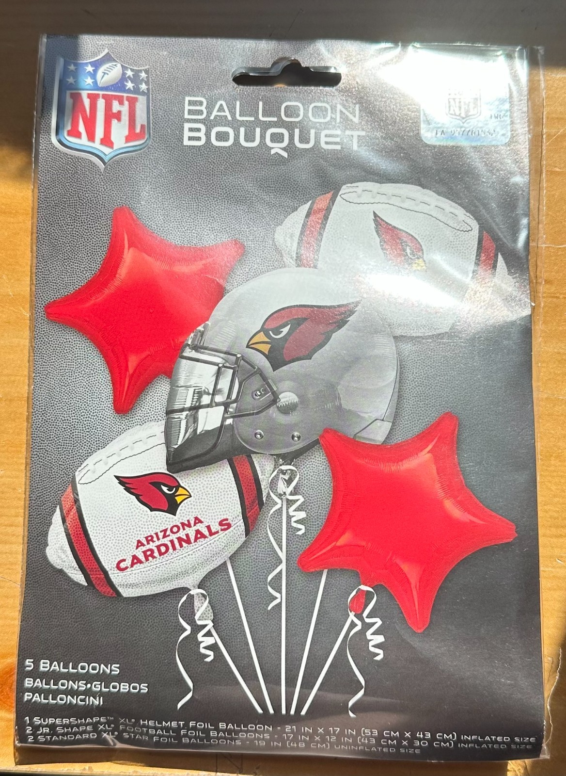 NFL 5 Piece Mylar Foil Balloon Bouquet