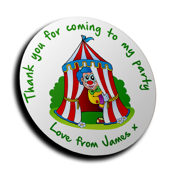 Personalised Birthday Party Stickers for Sweet Cones | Matte or Gloss