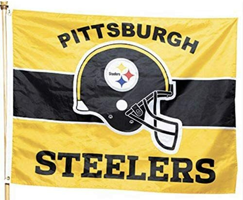 Pittsburgh Steelers Team Logo Flag 36′ x 47” FREE SHIP NEW !