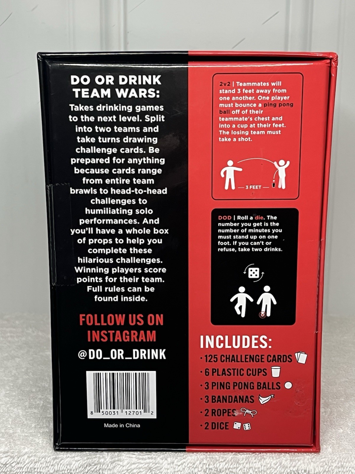 NIB Do Or Drink Team Wars Adult Party Card Game, For 6+ Players & Ages 21+