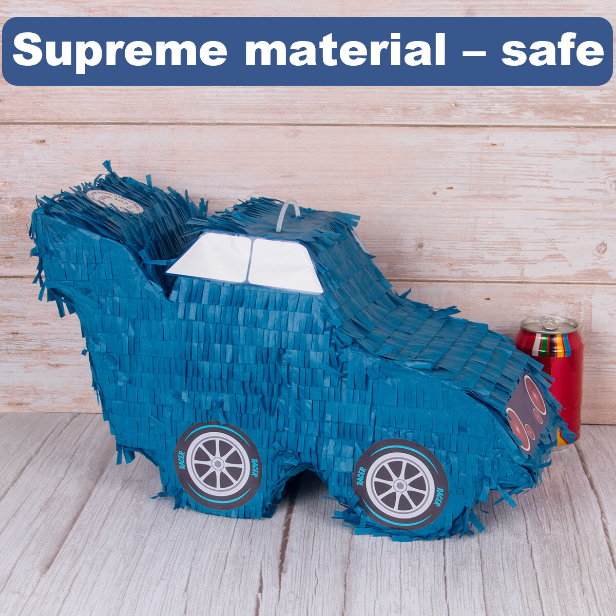Blue Car Pinatas Mexican Pinatas with Hanging Loop Kids Birthday Party Supplies