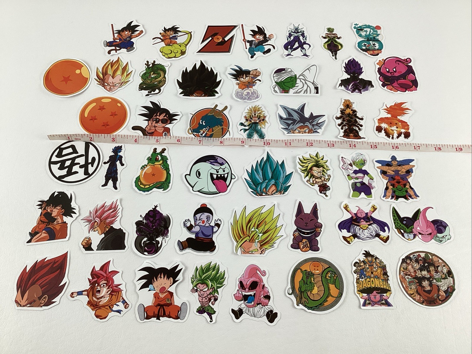 Dragon Ball Z Stickers 46 Lot Birthday Party Favors Medium Size Assorted