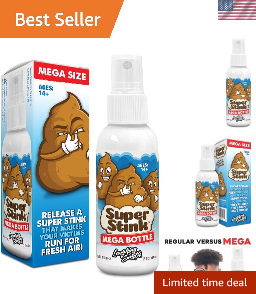 SUPER STINK Mega Size 60ml – Fart Spray – ‘Insanely Strong’ Extra Potent Stin…