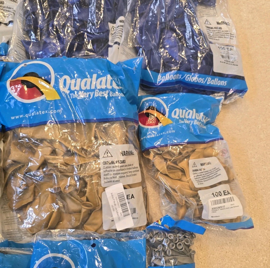 Qualatex Latex Balloons Lot Of 12 Packages New Sealed 1000+ Balloons