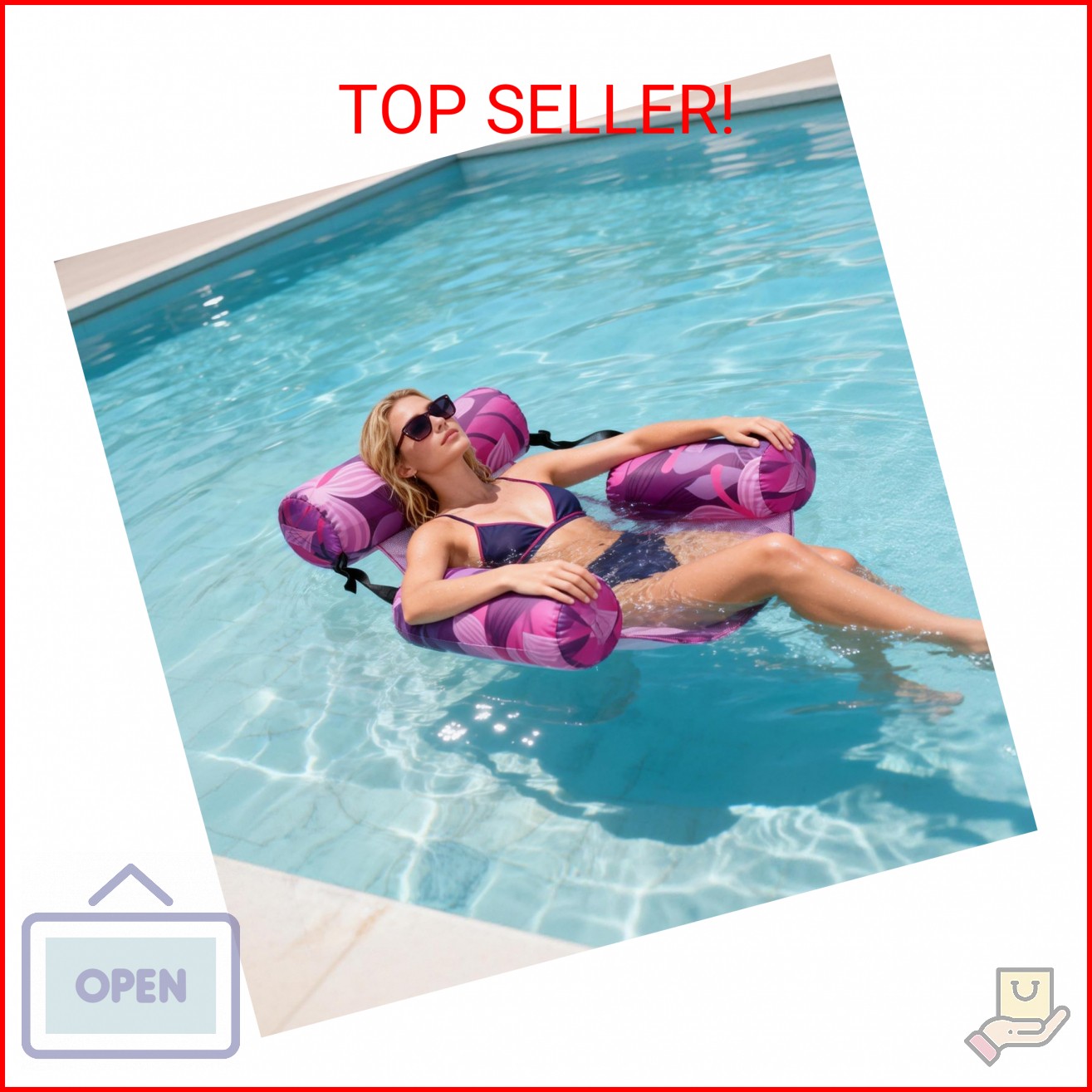Inflatable Pool Float Chair – Pool Floats Adult Heavy Duty, Water Floating Loung