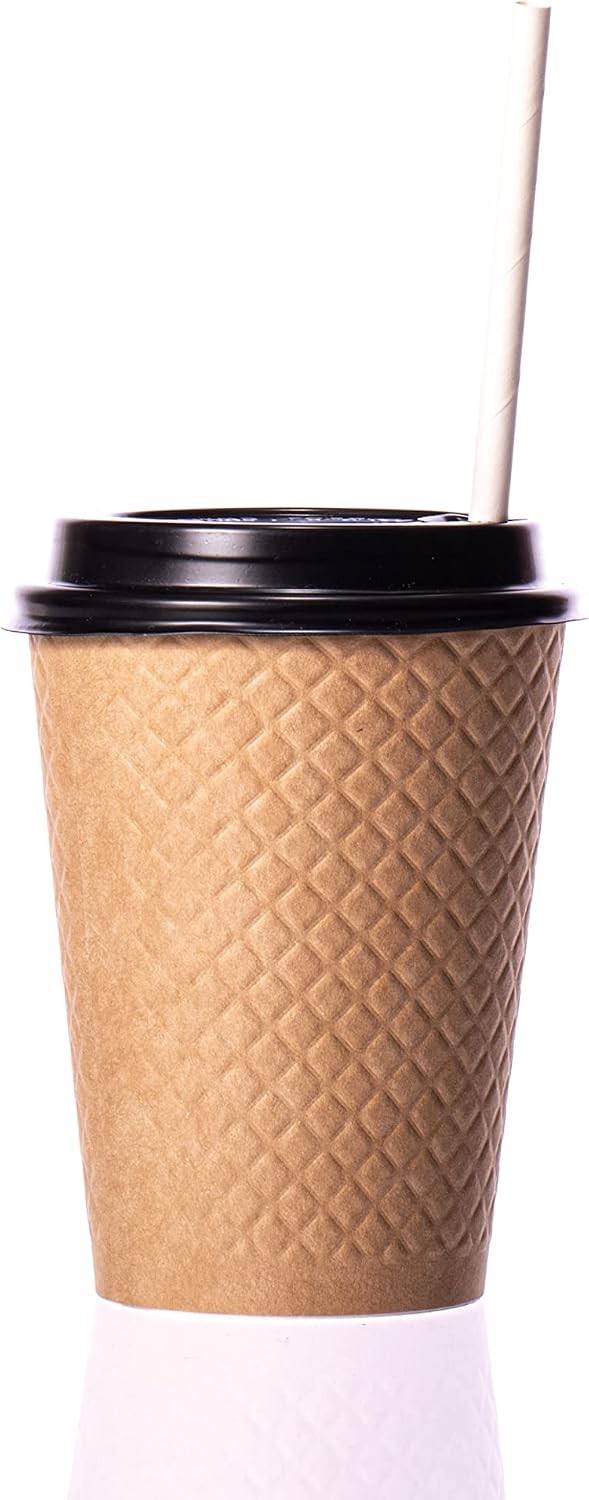 400 Count | Kingseal Disposable PAPER Drinking Straws, FSC Certified, Paper