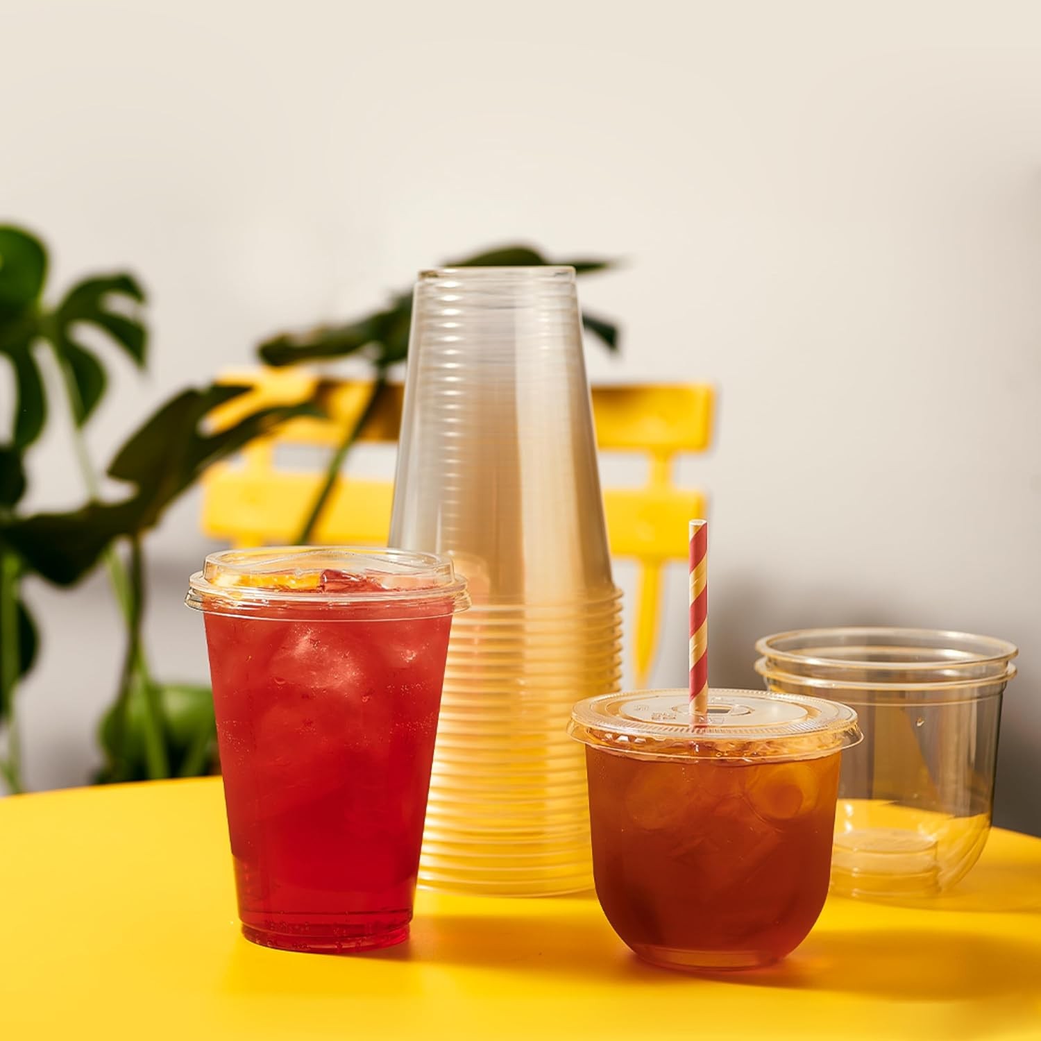 TOSSWARE NATURAL Arc – Plant Based Clear Cold Cups 12 oz – Plastic Alternative f