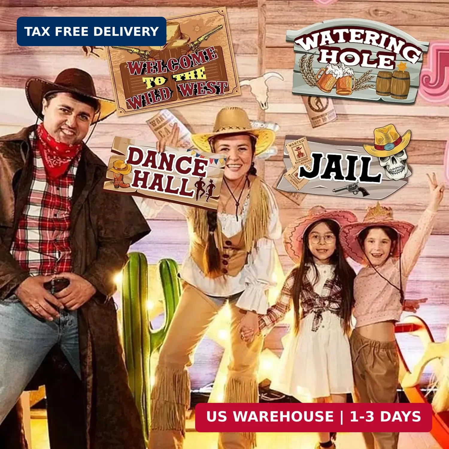 Hooqict Western Birthday Party Decorations 20 Pieces Cowboy Themed Party Signs W