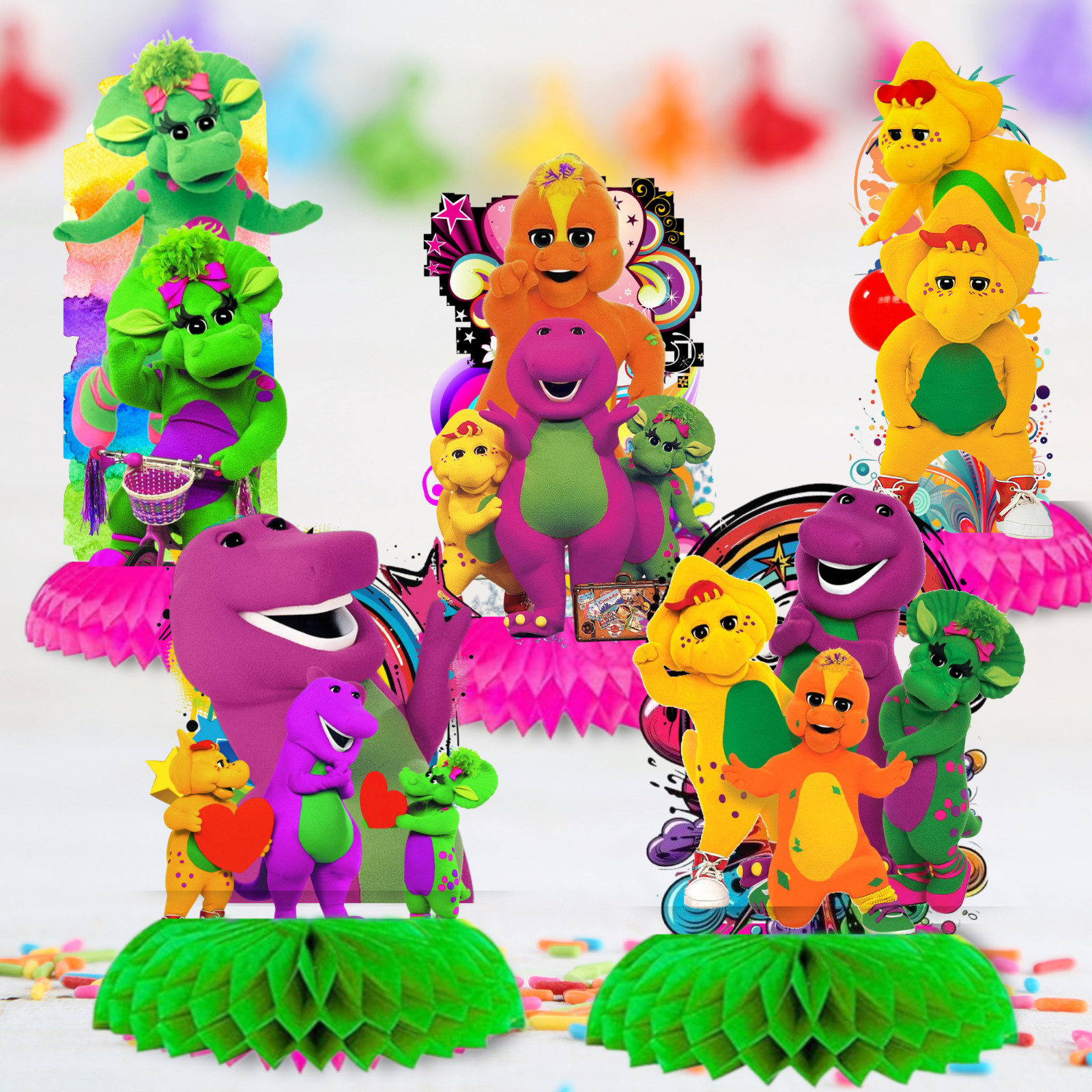 Barney happy birthday party supplies favor centerpiece decoration event theme