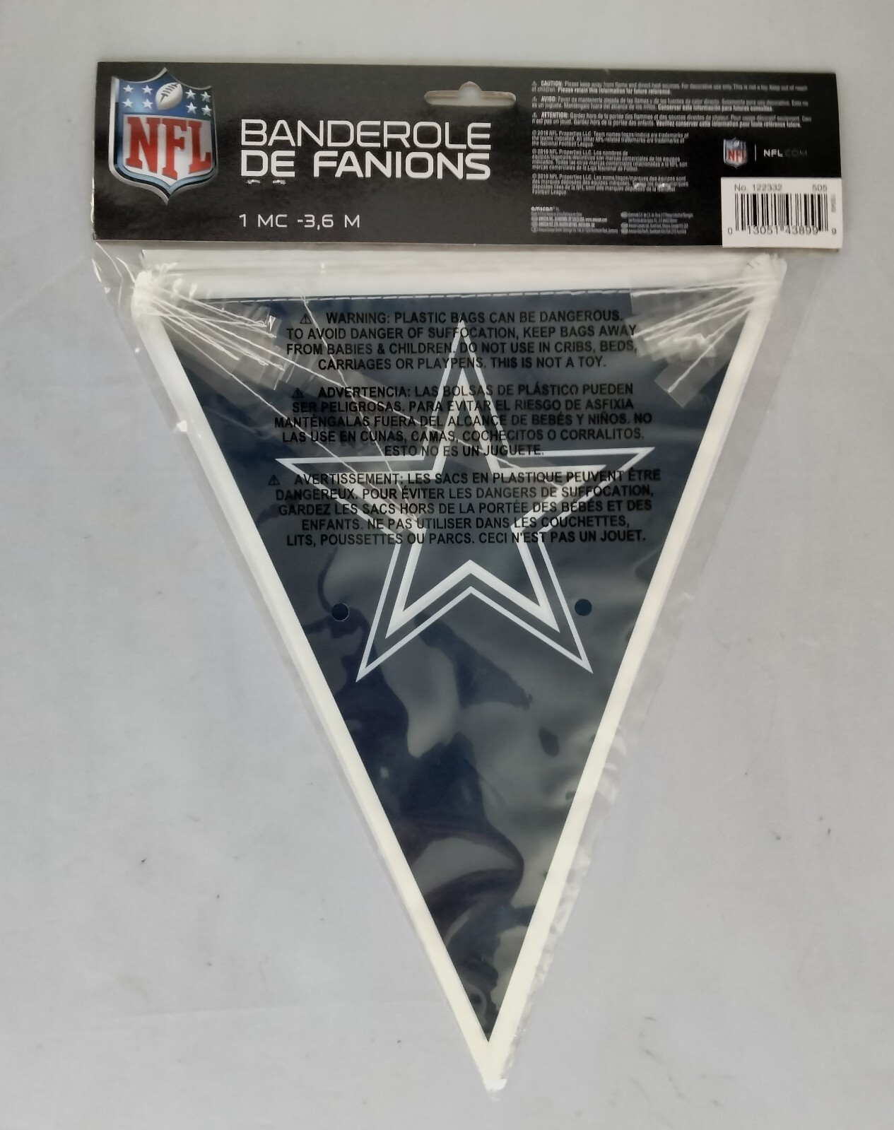 Dallas Cowboys NFL Pro Football Sports Party Decoration Pennant Flag Banner