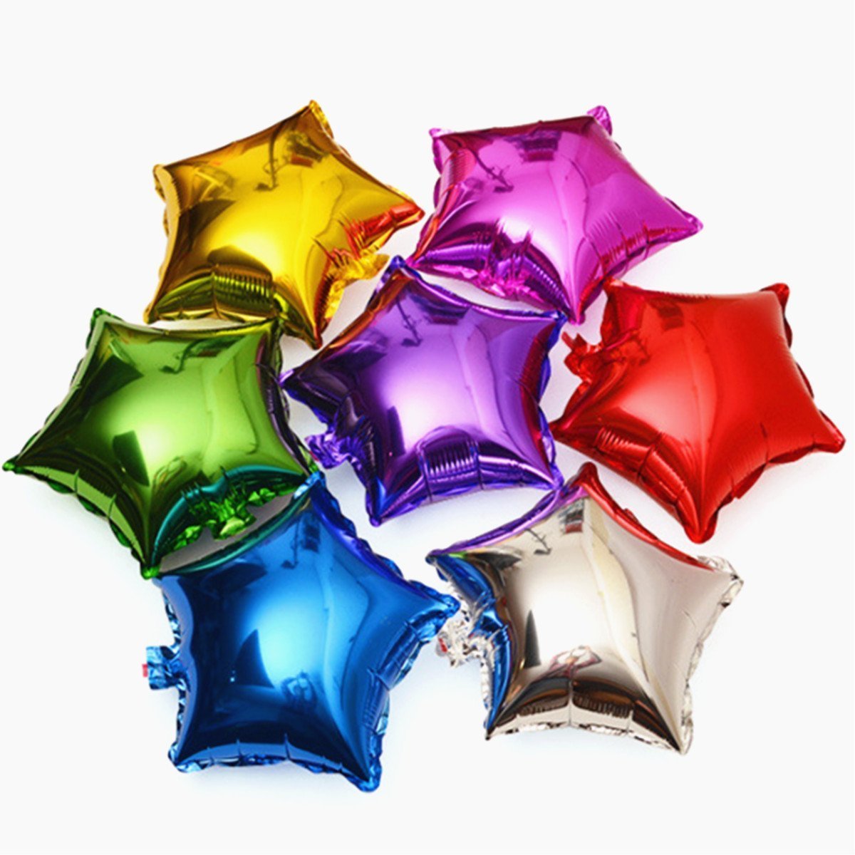 1-10 5″ 10″ 18″ 24″ Star Solid Foil Balloon Helium Ball Baby Shower Graduation