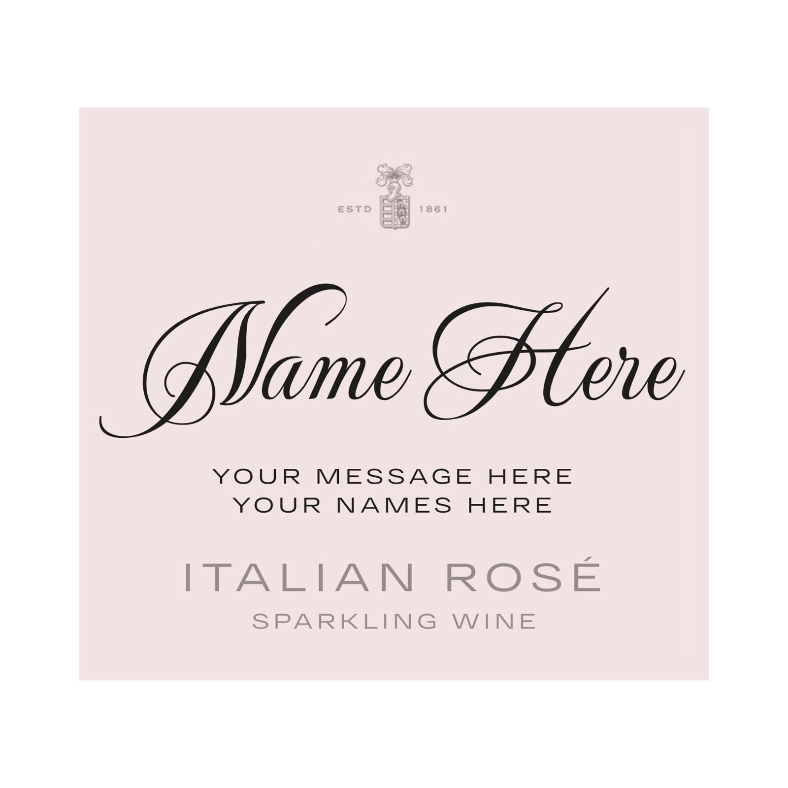 Personalised Prosecco Champagne Wine Label Vinyl Sticker Funny Novelty Gift