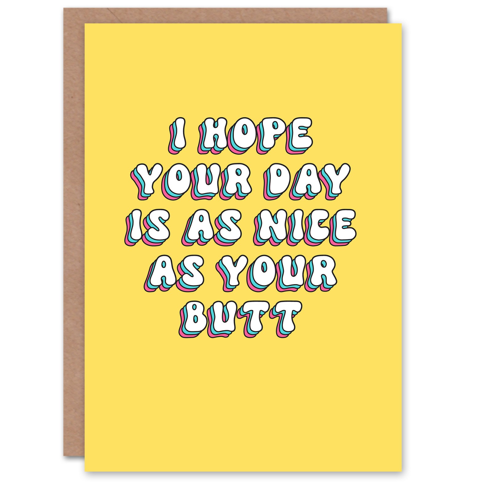 Birthday Card Hope Day Nice as Butt Fun Funny Rude Adult Humour Joke For Wife