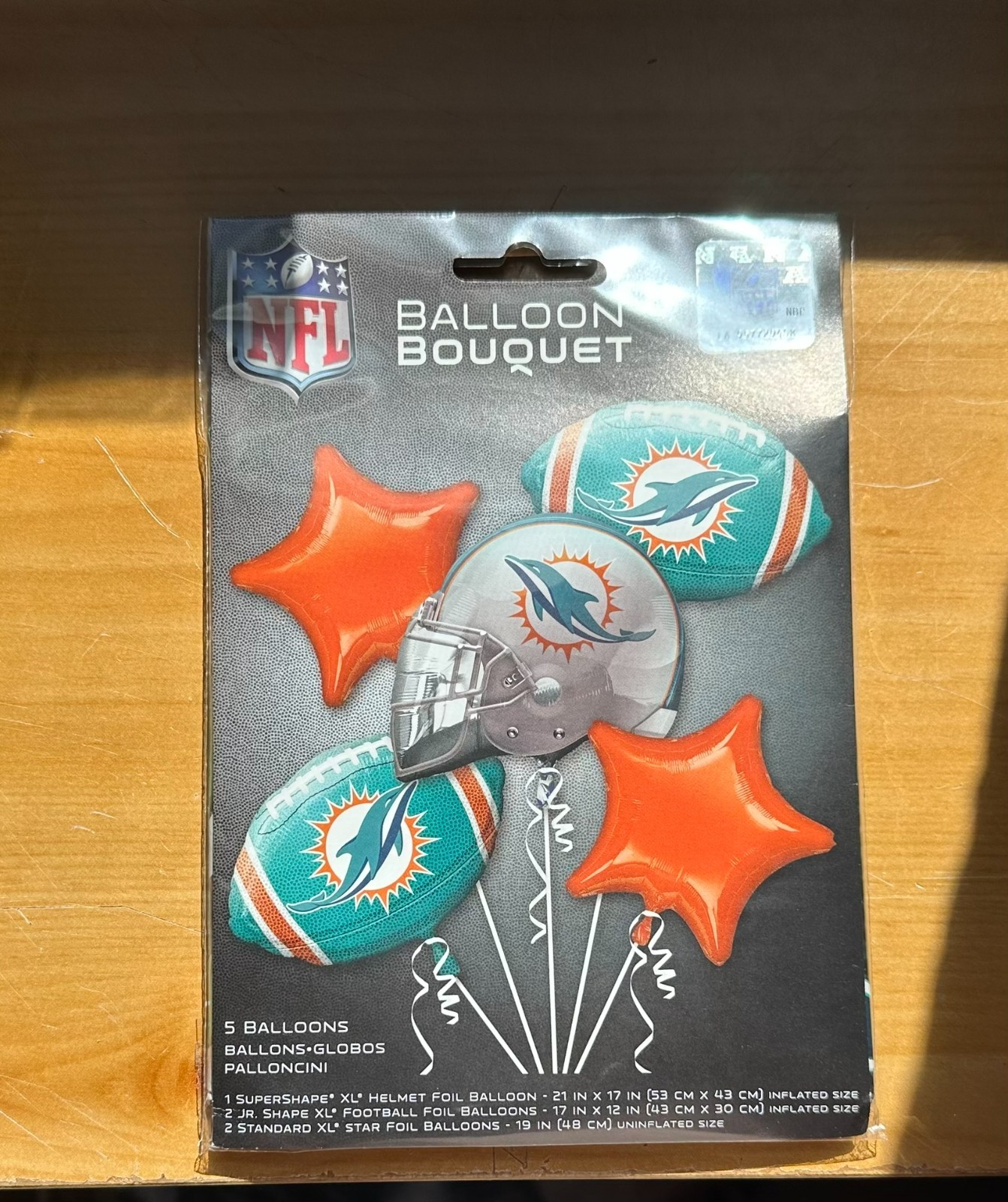 NFL 5 Piece Mylar Foil Balloon Bouquet