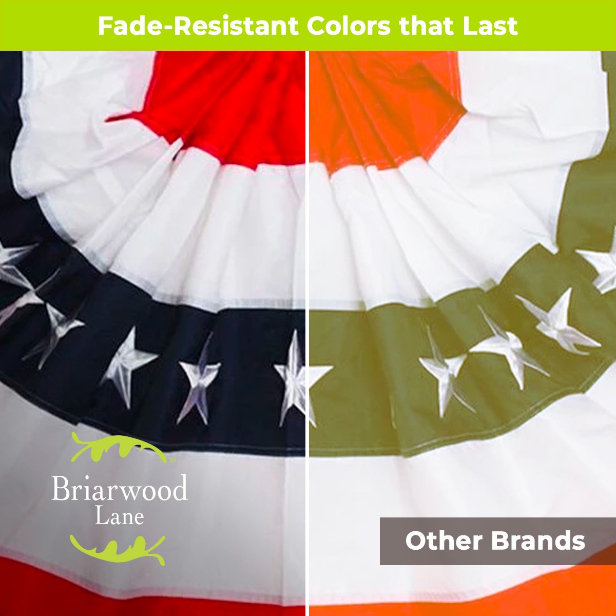 Briarwood Lane Patriotic Bunting 48″ x 24″