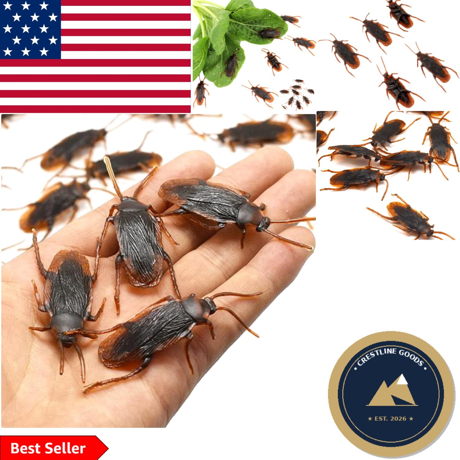 Tiny 10PC Cockroach Toy Set – Perfect for Pranking Friends & Halloween Decor