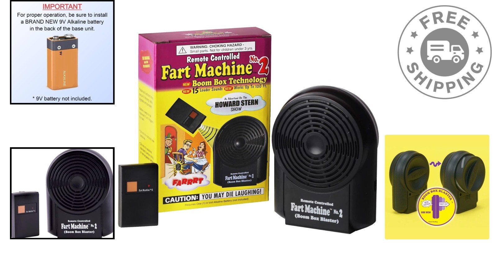 Remote Controlled Fart Machine – 15 Lifelike Sounds & 100 ft Wireless Range