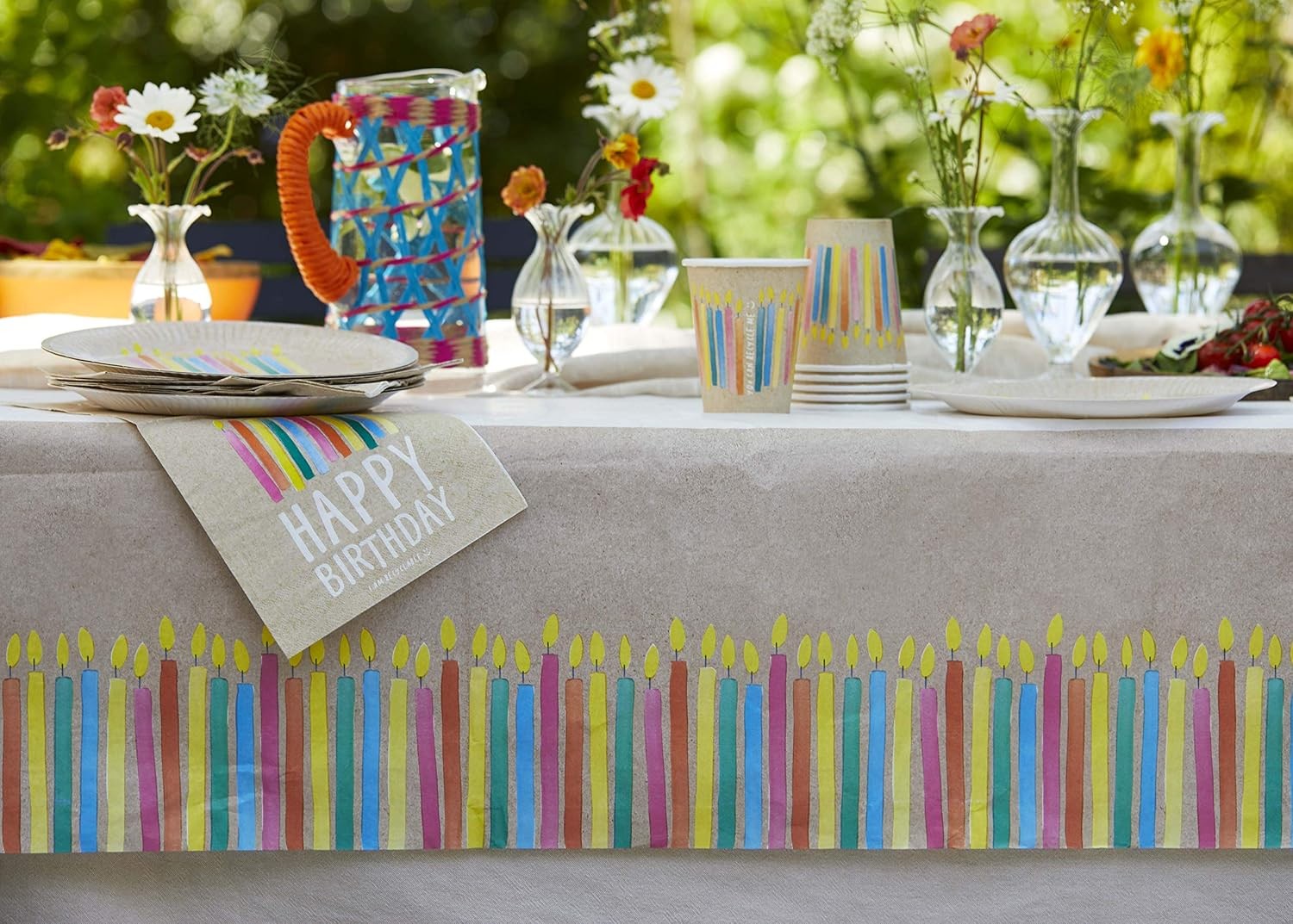 Kraft Birthday Party Paper Napkins ZERO PLASTIC ,33CM, 20PK