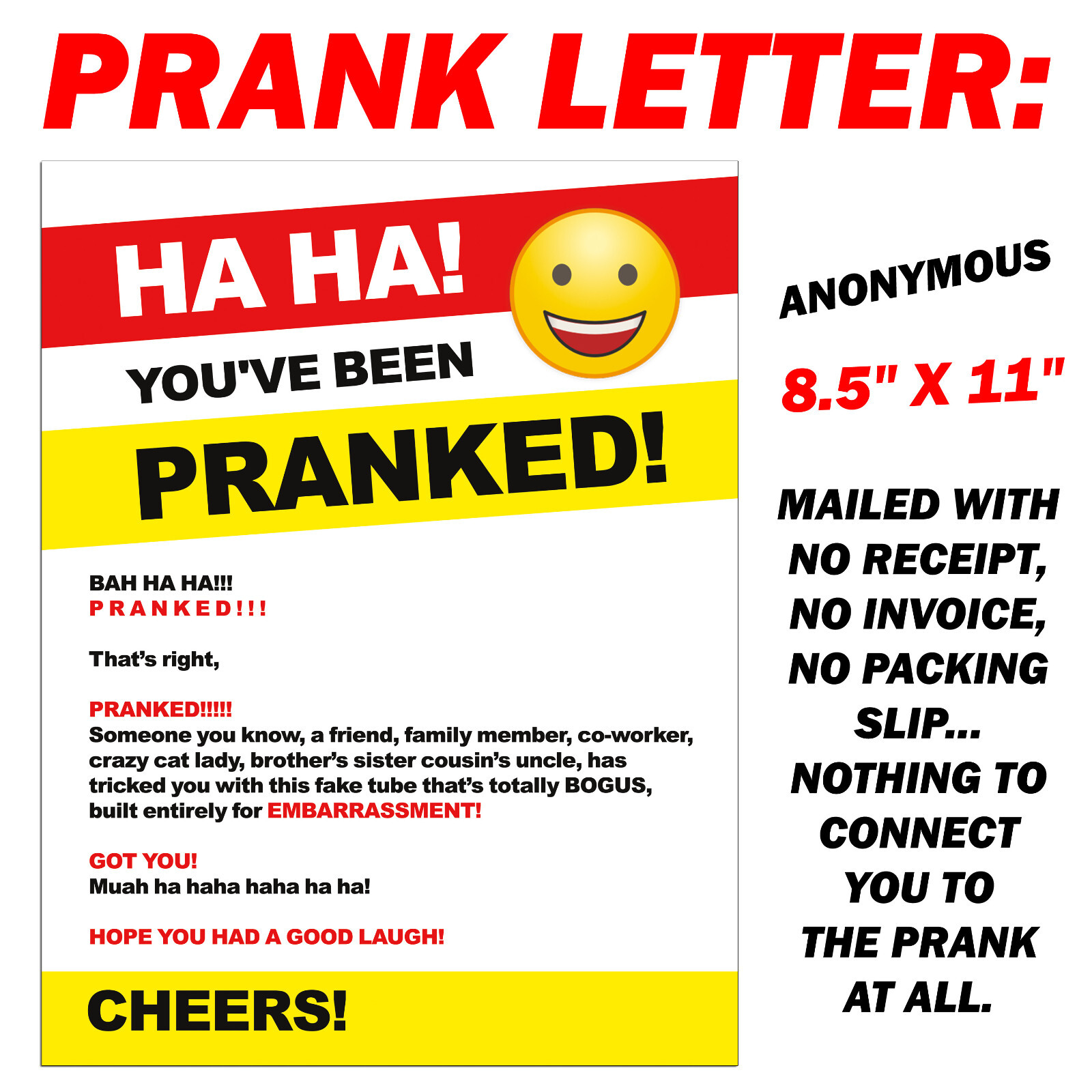Double D Prank Tube Mailed Directly to your Friends to Embarrass Them!