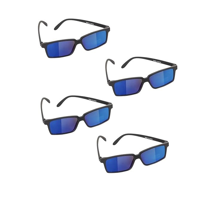 12 Spy Mirror Look Behind Sunglasses – Detective Gadget Magic Trick Party Toys