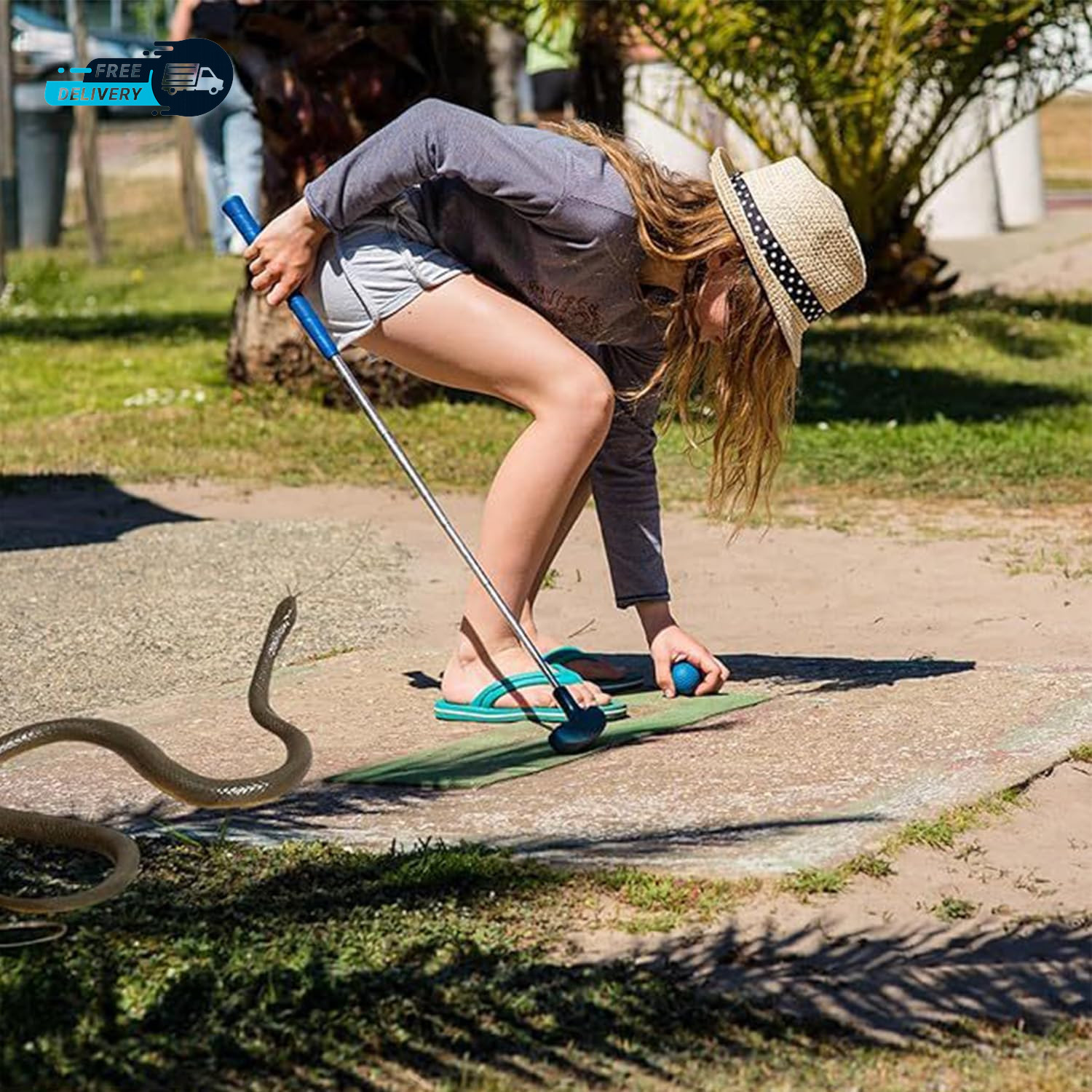 Fake Snake 2025 Snake Prank with String Clip Realistic Rubber Snake