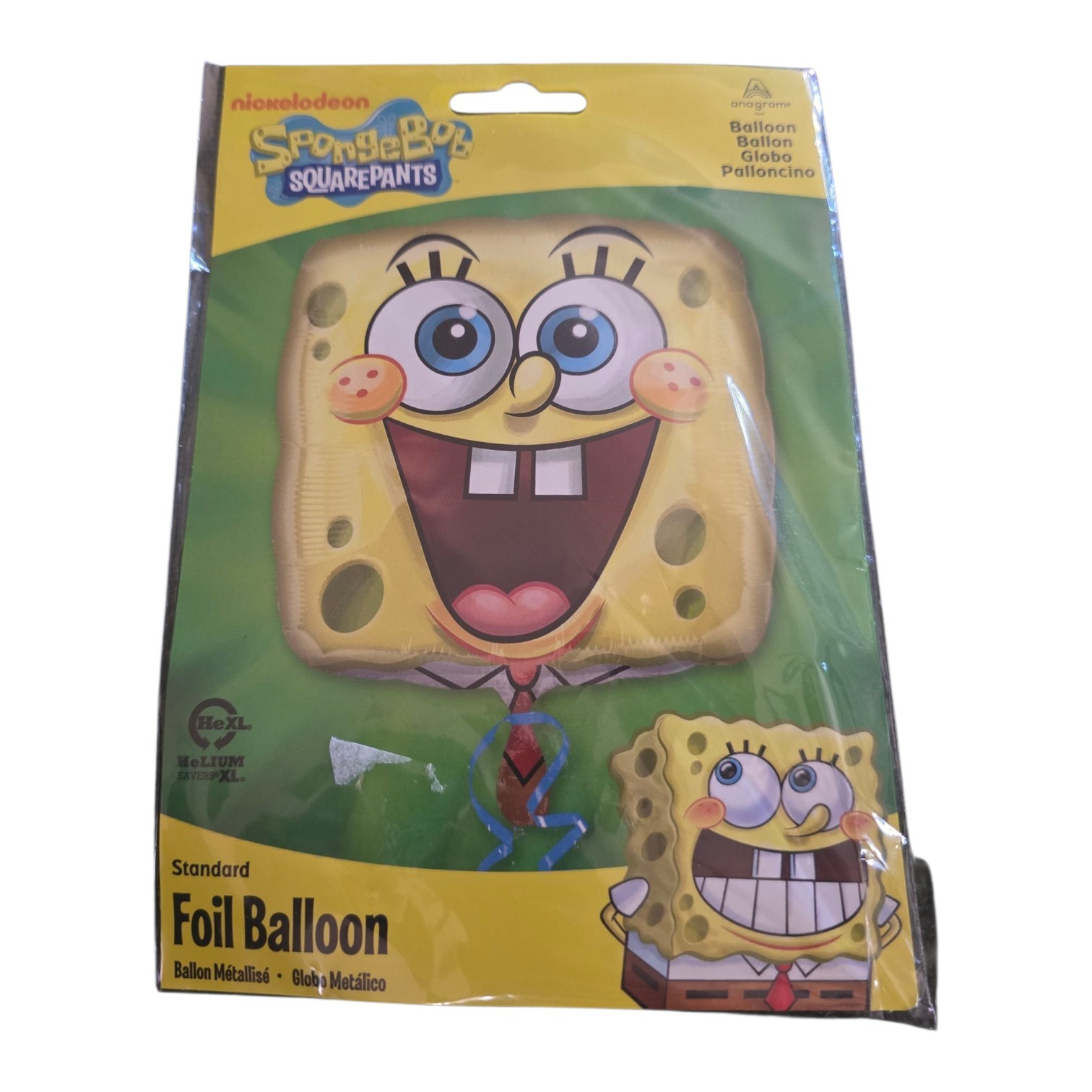 Nickelodeon Spongebob Squarepants Face Head Square 17″ Mylar Balloon