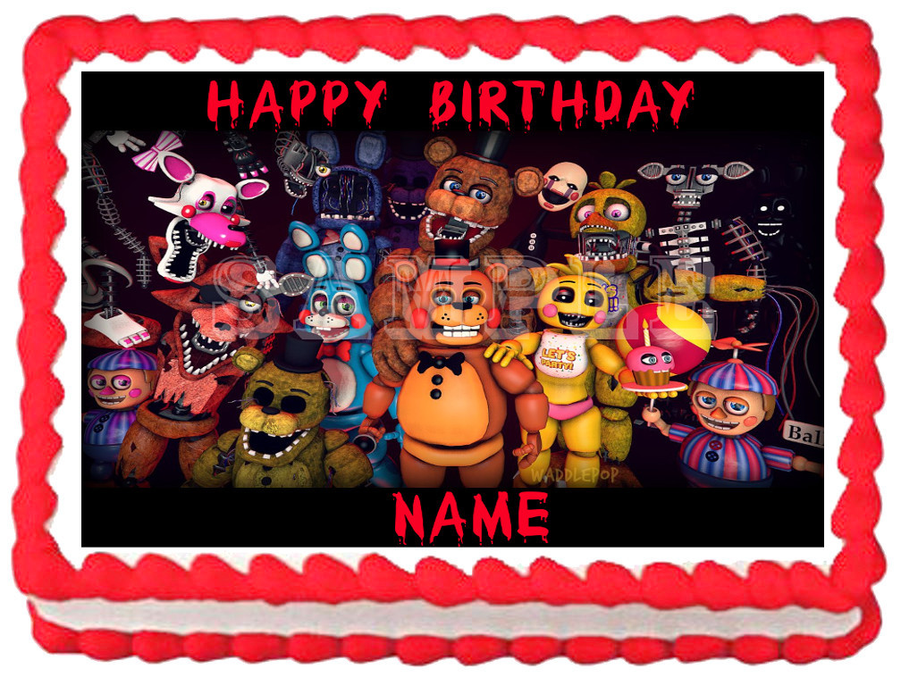 FIVE NIGHTS AT FREDDY’S Party Edible Cake topper image