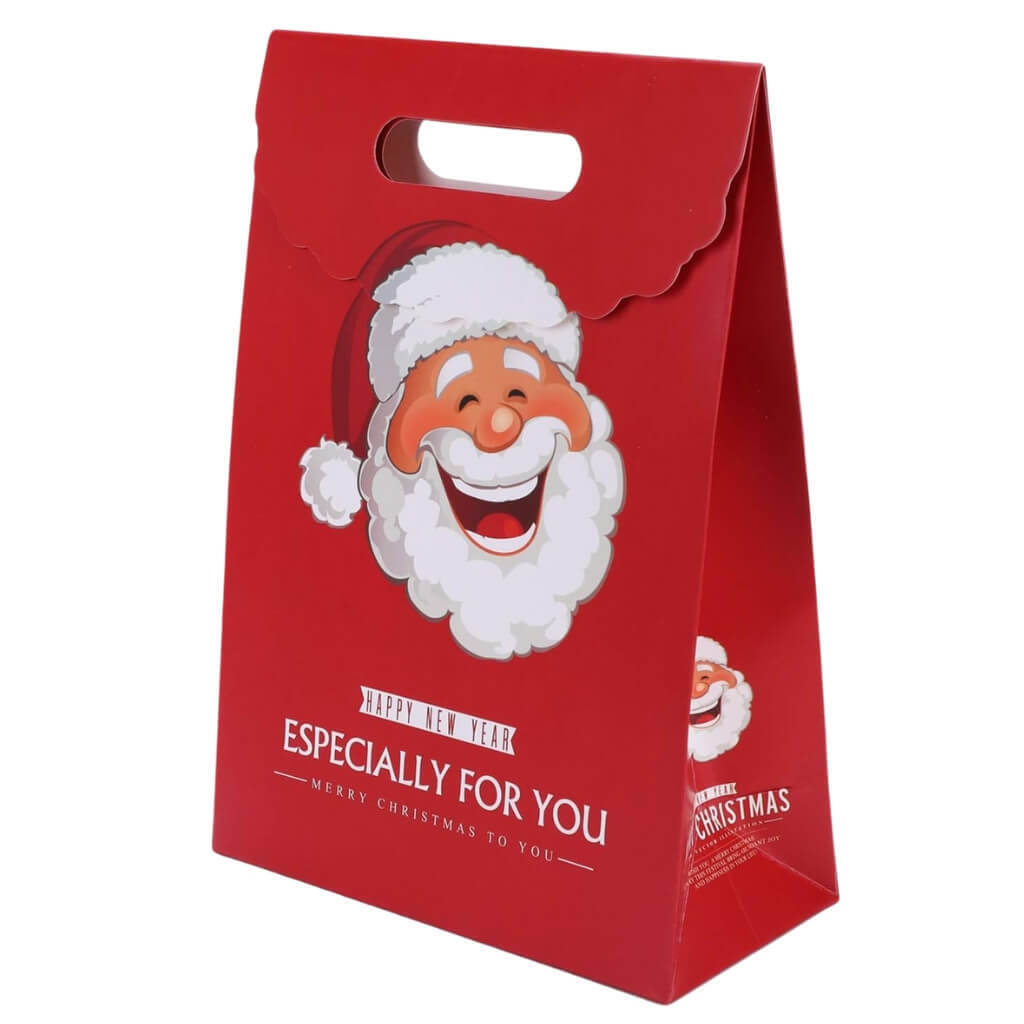 Red Christmas Paper Gift Bag – Laughing Santa