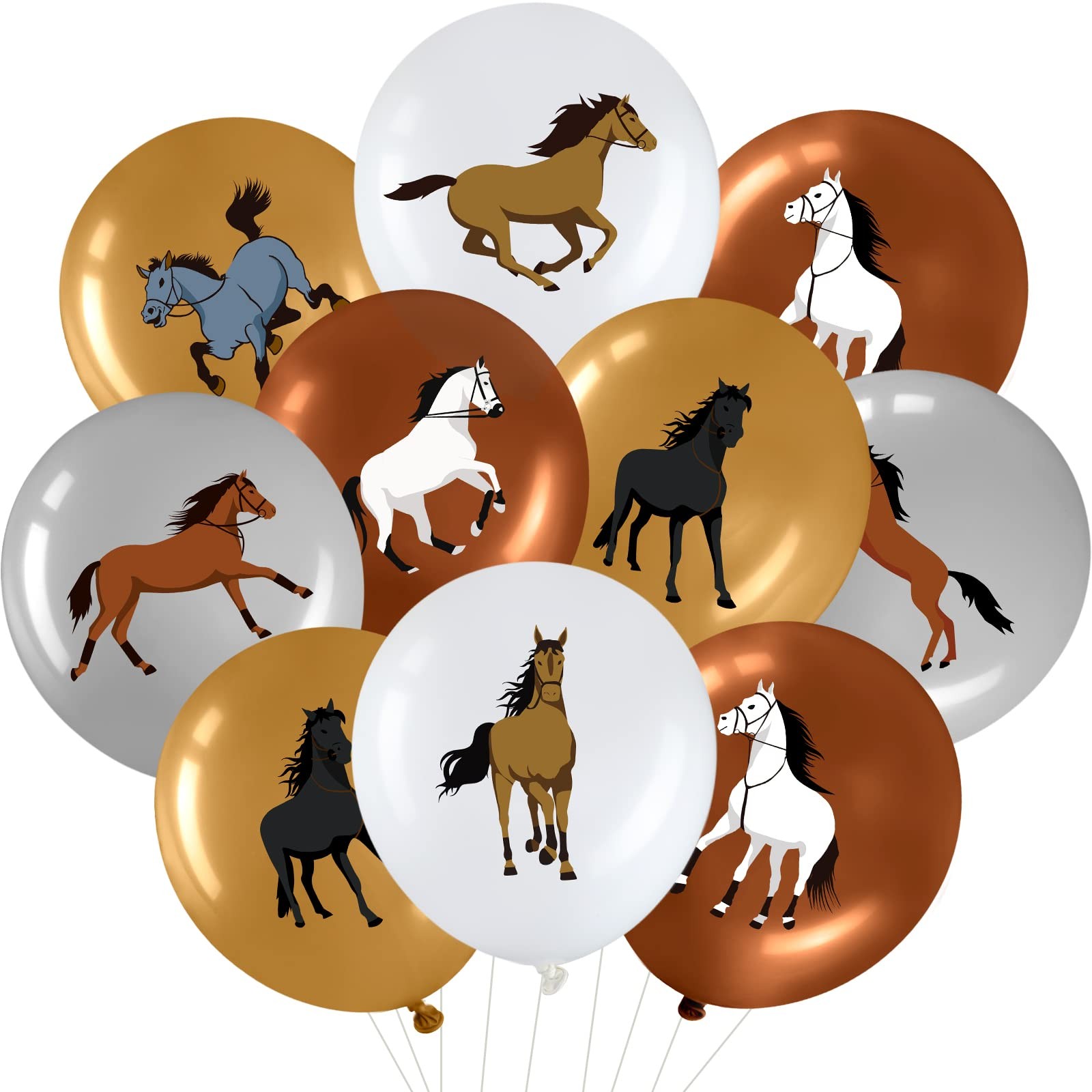 40 Pcs 12 Inch Horse Balloon Western Party Horse Balloons Cowboy Decoration K…