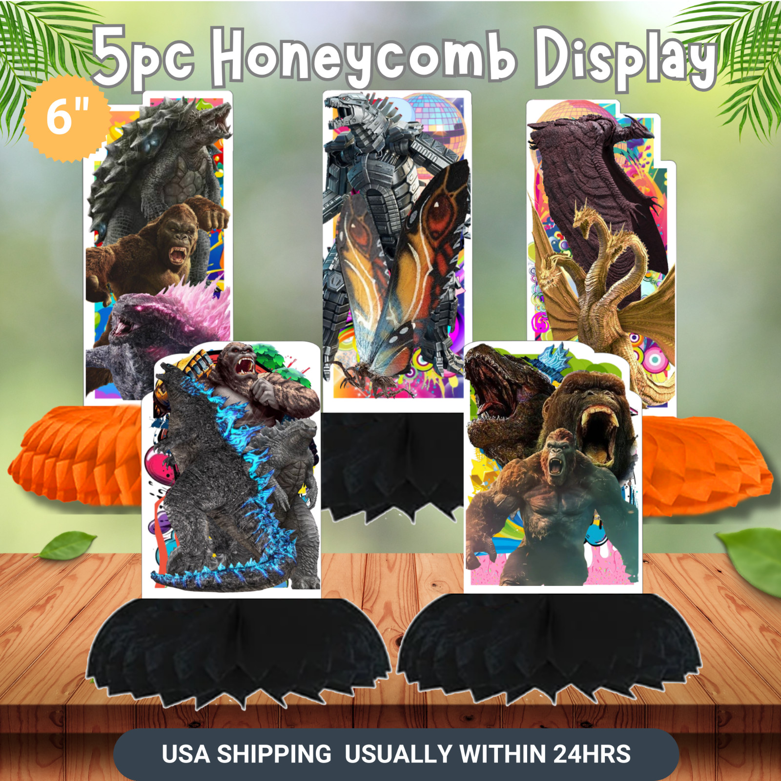 GODZILLA KING KONG 22PC BANNER birthday party supplies centerpiece decoration