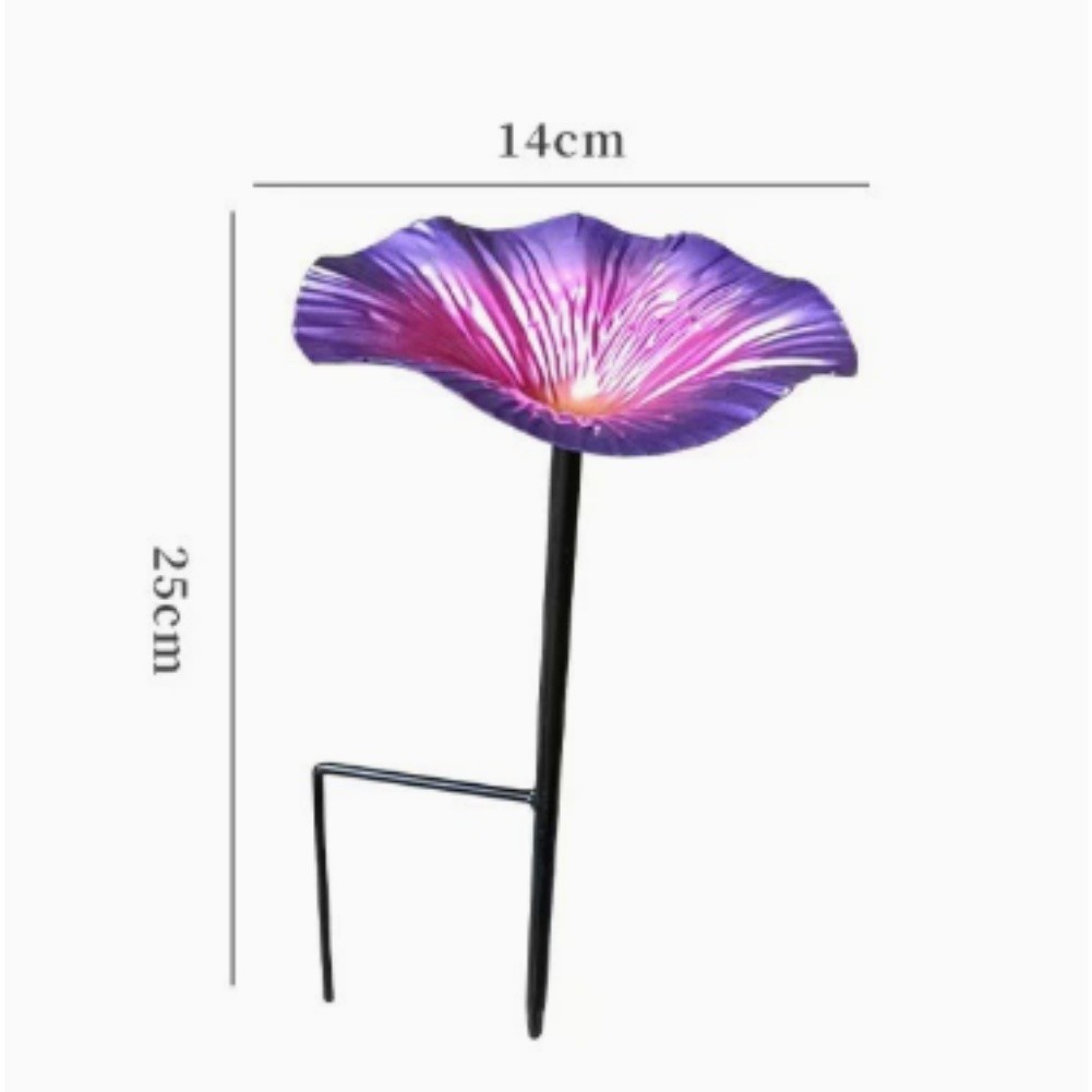 Garden Bird High Quality Feeder and Bath Flower Sturdy Iron Construction 25x14cm