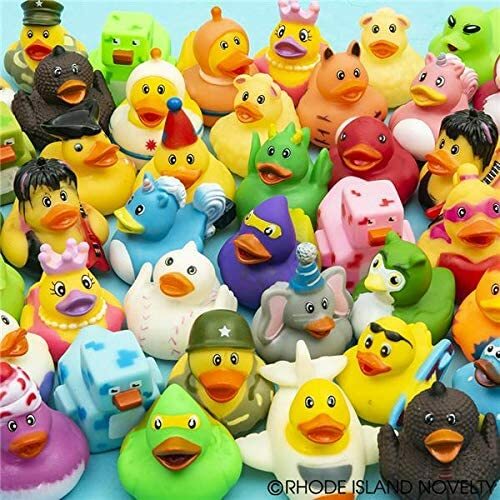 Rubber Ducky Assortment (20 Pack) Vinyl. 2 1/4″ – 3″. Ducks, Duckies.