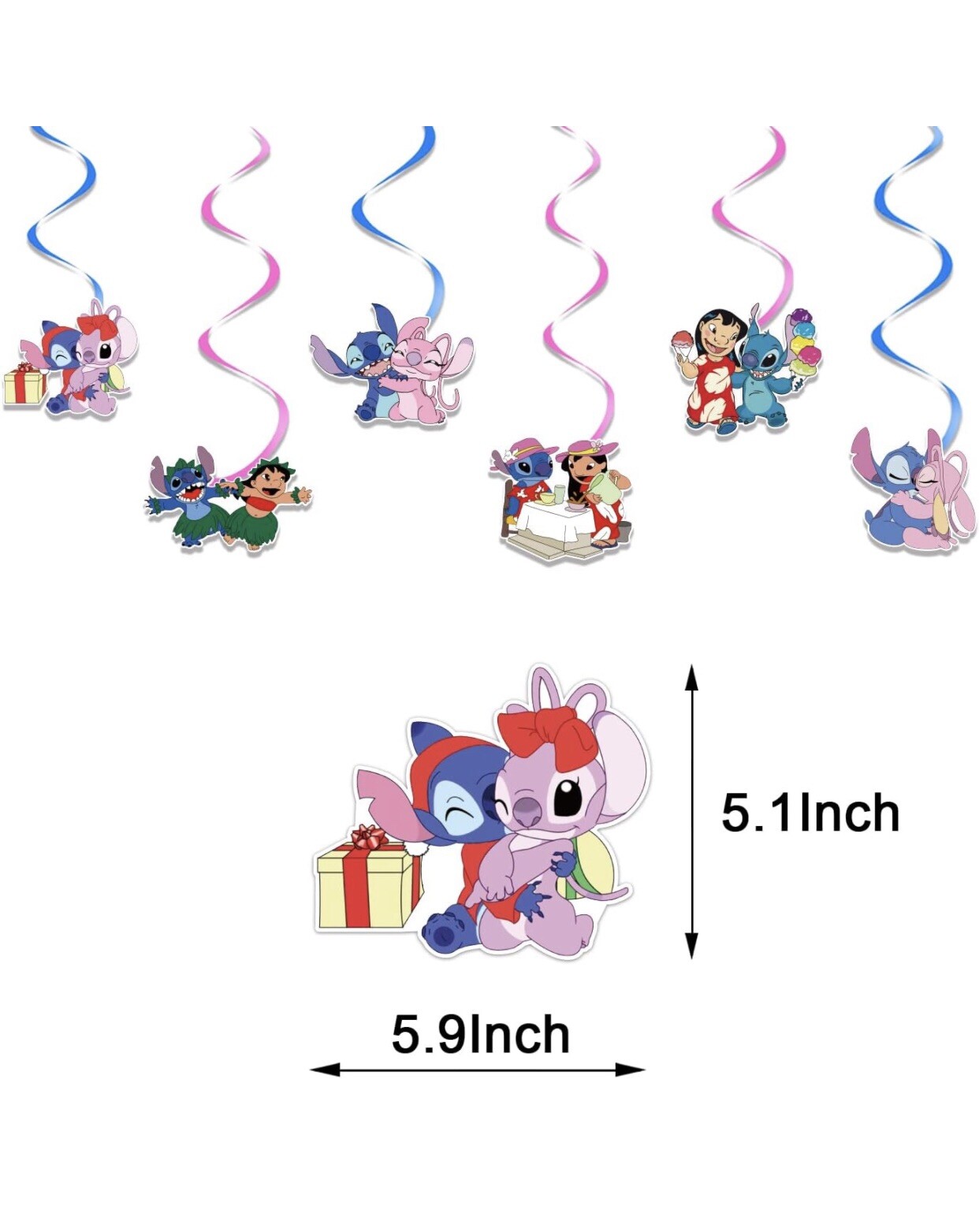 NEW Cartoon Lilo & Stitch Theme Birthday Party Decorate Supplies Set US Stock