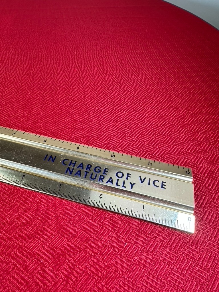 VTG Vice Gold Tone Metal President Ruler Gag Gift Office Decor Funny Humor