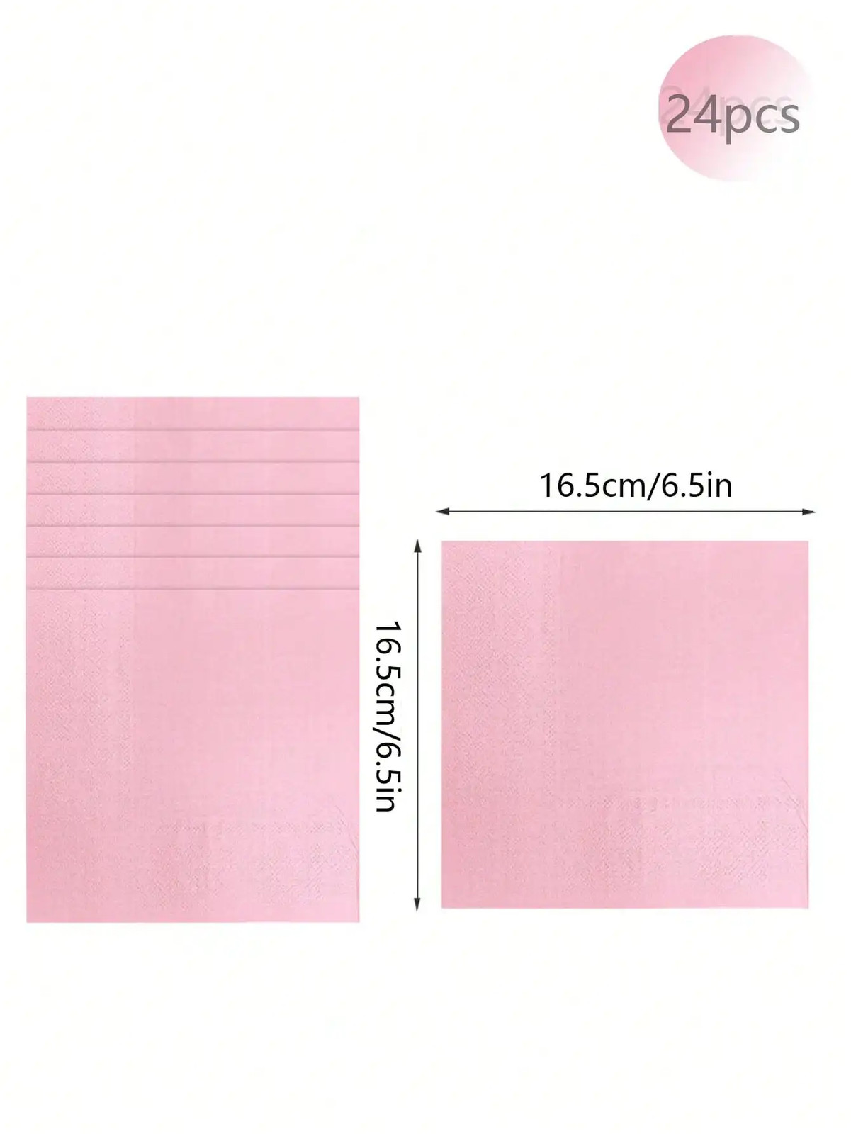 New Solid Color Party Set Light Pink Disposable Tableware Paper Cup Paper Plate