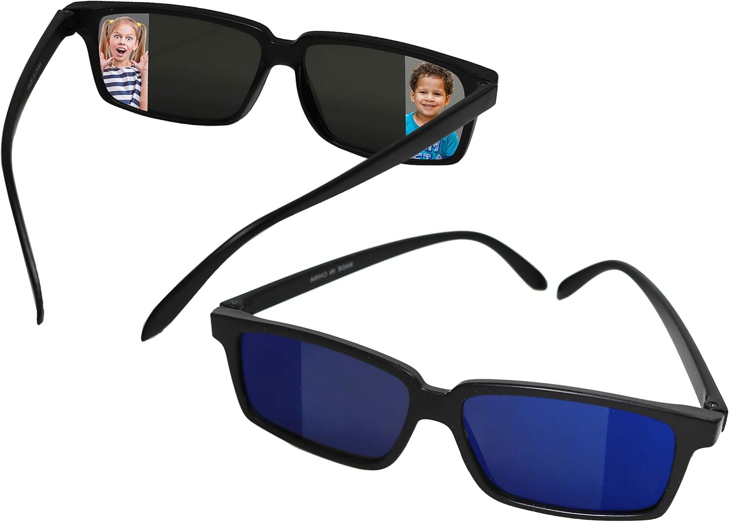 12 Spy Mirror Look Behind Sunglasses – Detective Gadget Magic Trick Party Toys