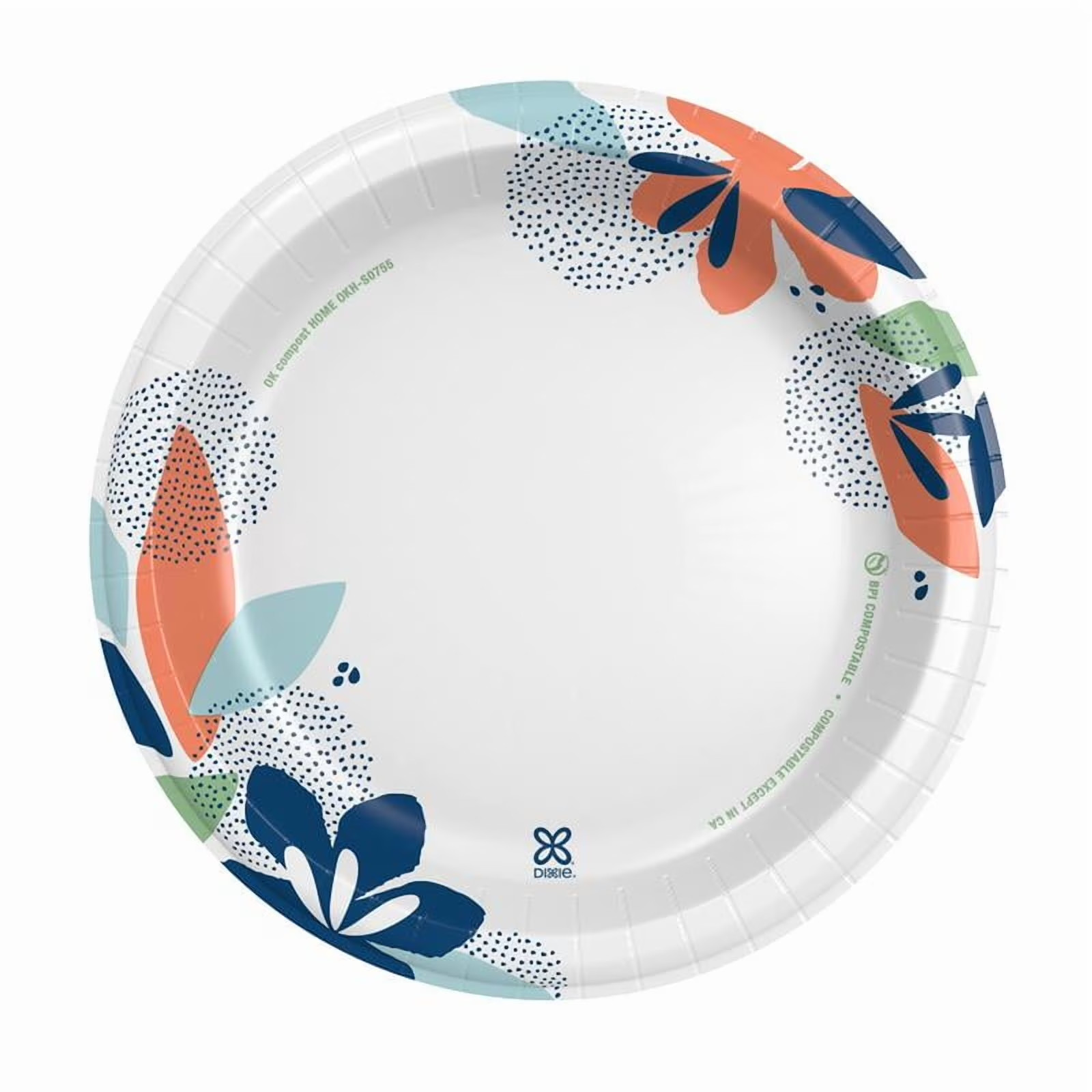 Dixie Disposable Paper Plates, 10″, Multi-Color, 50 Count