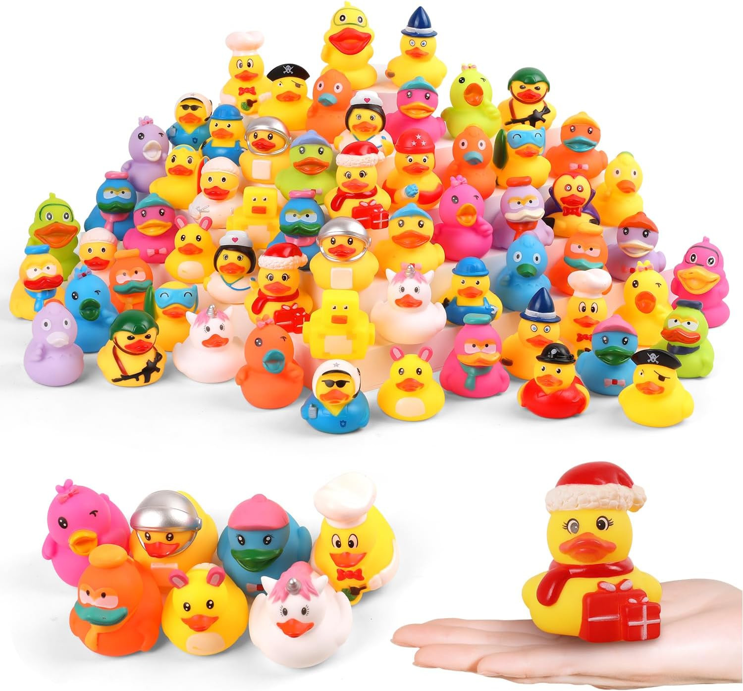 Rubber Ducks Bath Toy in Bulk, Assortment Jeep Ducks for Jeep Ducking, Pool R…