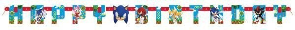 Sonic the Hedgehog Happy Birthday Jointed Banner 6.25 Ft – Multicolor Party…