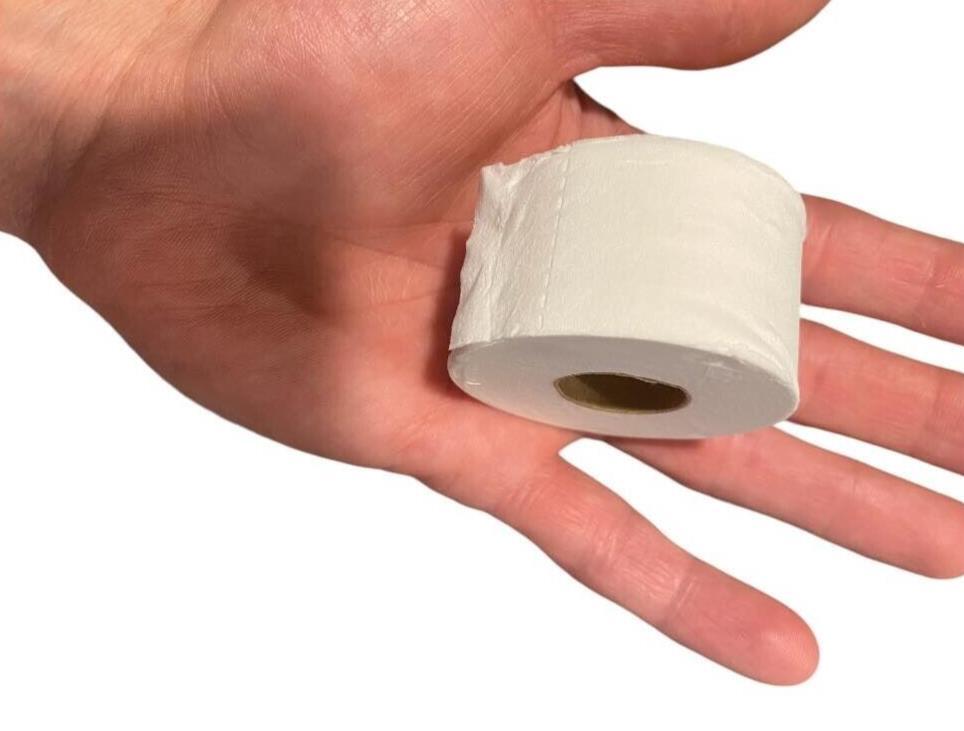 MINI TINY Toilet Paper Roll – Funny Novelty GaG Bathroom Party Evil Joke