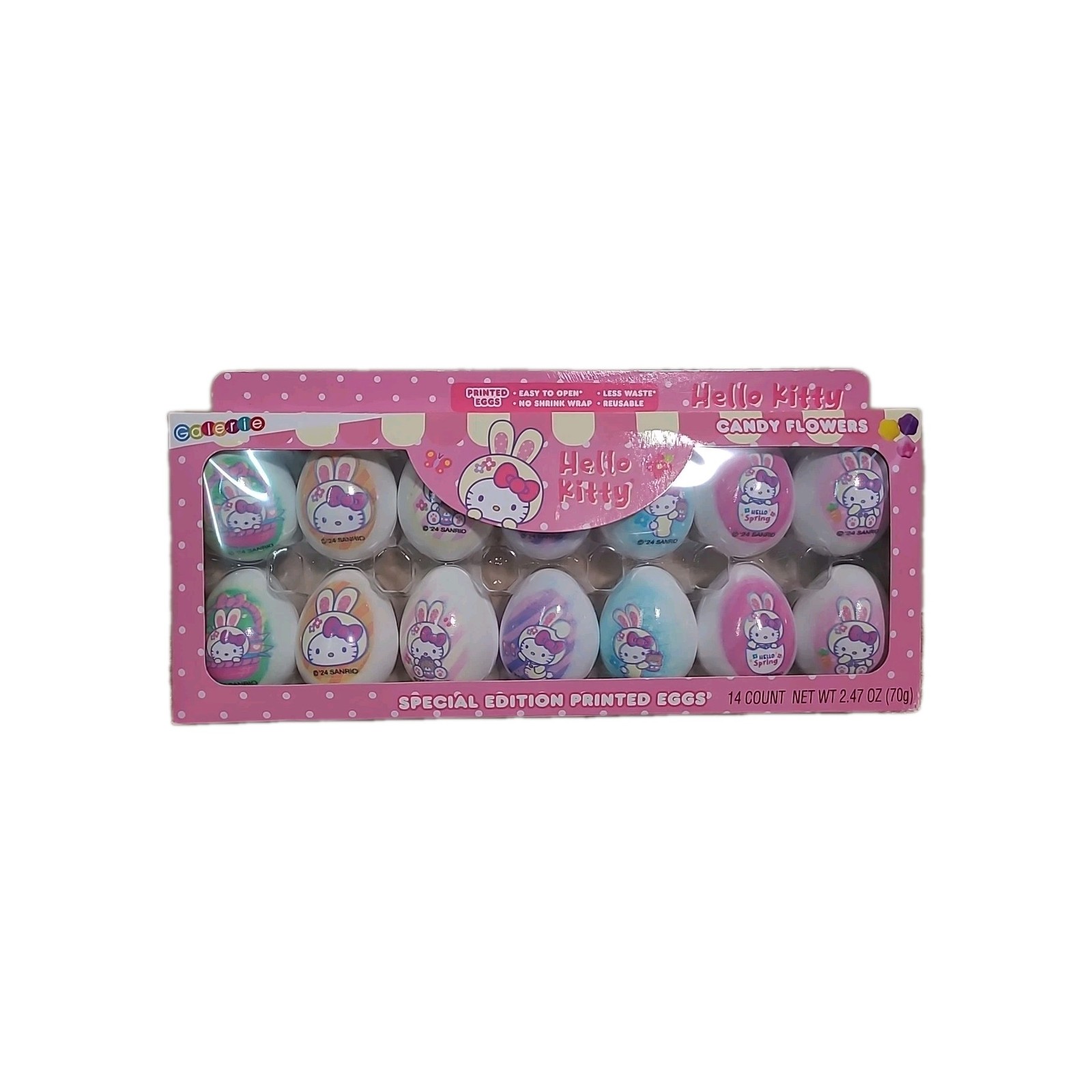 Hello Kitty Special Limited Edition Printed Eggs Container Easter Eggs UNFILLED