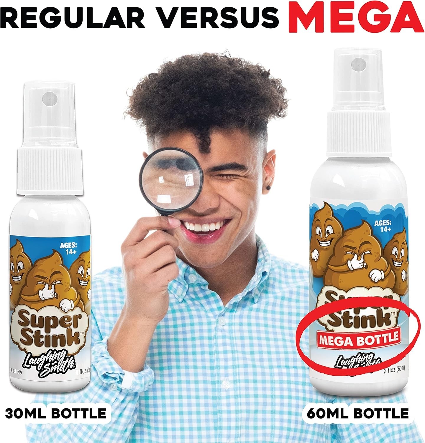 SUPER STINK Mega Size 60ml – Fart Spray – ‘Insanely Strong’ Extra Potent Stin…